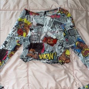 Graphic crop top